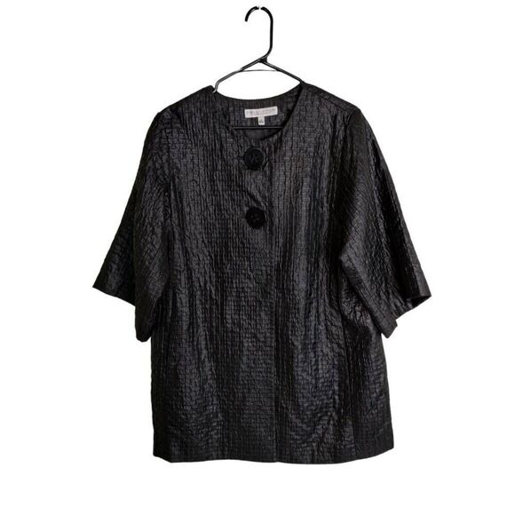 Harve Benard Womens Coat Sz 10 Silk Texture Opera Evening Retroglam Royalty VTG‎ - Picture 2 of 13